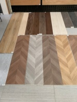 Vente en gros usine – Revêtement de sol SPC vinyle à clipser, intérieur, uni, écologique, étanche, motif chevrons, épaisseur 4-8mm, installation facile