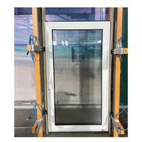 Fenêtres en aluminium de haute qualité, à triple vitrage, à économie d'énergie, fenêtres NFRC, rupture de pont thermique, fenêtre à battant en aluminium