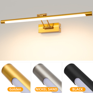 Lampes à poser pour tableaux en laiton antique, à intensité variable, au design élégant, spécialement conçues pour l'installation au-dessus des miroirs de salle de bain - Product Image 3