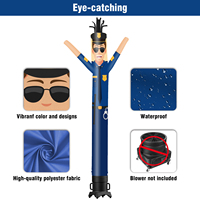 Thème de la police gonflable Weird Wave Dancer Tube Man Publicité extérieure Promotionnel Digital Air Dancer (ventilateur non inclus)