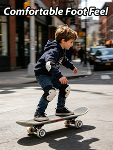 <span class=keywords><strong>Mini</strong></span> skateboard de 17 pouces pour enfants, skateboard complet en érable chinois à 9 plis, double kick board avec roues en PVC pour débutants - Product Image 5