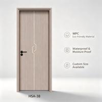 Porte en WPC, imperméable, anti-termites, sans formaldéhyde, résistante à l'humidité, écologique, pré-montée, design moderne, salle de bain, cuisine, chambre