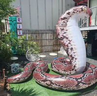 Décoration publicitaire géante et réaliste de cobras pour serpents gonflables