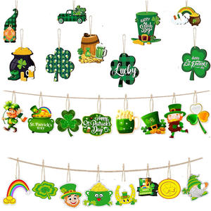 Decoraciones Temáticas para Fiestas del Festival <span class=keywords><strong>de</strong></span> Irlanda, Nuevo Juego <span class=keywords><strong>de</strong></span> Etiquetas Decorativas Colgantes con Trébol Verde para el Día <span class=keywords><strong>de</strong></span> <span class=keywords><strong>San</strong></span> <span class=keywords><strong>Patricio</strong></span> - Product Image 6