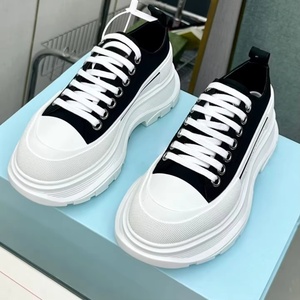Chaussures à plateforme pour femme, personnalisées, en toile, à lacets, à bout fermé, avec amorti, grande taille, décontractées, tendance, rehaussantes - Product Image 4