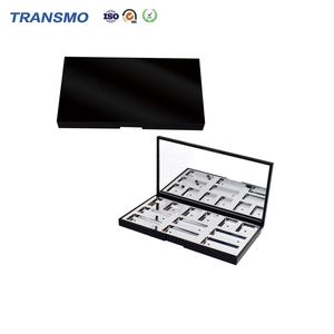 Empty Eyeshadow Palette No logo Custom square Empty 12 Colors <b>Box</b> <b>with</b> <b>Mirror</b> Blush Packaging Powder Compact case - Product Image 1