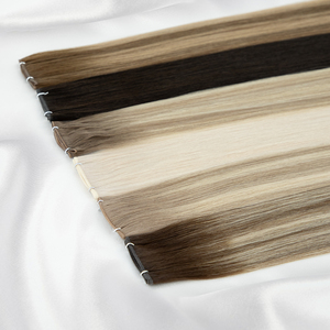 Extensiones de cabello de trama de Genius Invisible fino ruso Cabello humano dibujado doble 20g Nueva trama atada a mano Trama de Genius - Product Image 2