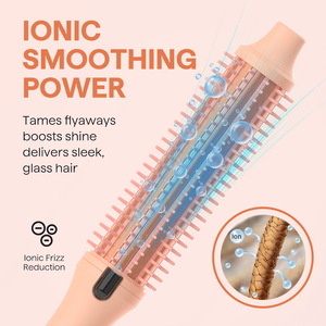 แปรงม้วน<span class=keywords><strong>ผม</strong></span> 3 in 1 แบบอิออน พร้อมแผ่นเซรามิกทัวร์มาลีน PTC ให้ความร้อนเร็ว หน้าจอ LCD ปรับอุณหภูมิได้ 8 ระดับ ป้องกันผมไหม้ - Product Image 2