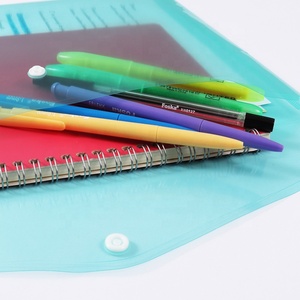 PP кнопка для документов конверт папка для файлов сумка A4 пластиковая карманная папка для файлов с красочным принтером - Product Image 3