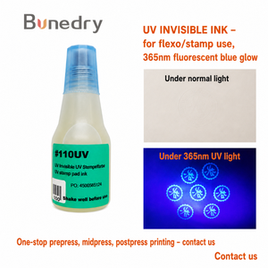 Inchiostro UV invisibile per stampa flessografica 10ml 25ml, fluorescente evanescente per verifica documenti di sicurezza - Product Image 1