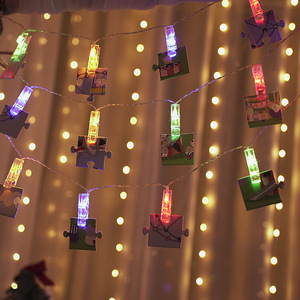 Luces de Cadena con Clip, LED Mini, Funcionan con Batería, Reutilizables, Decoración de Habitaciones, Clips para Fotos, Luces de Navidad - Product Image 2