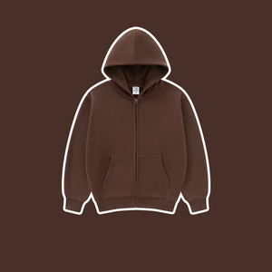 Sweat à capuche T1110 365 g/m² pour garçons et filles, en polaire plus épais, fermeture éclair, veste de sport avec col à capuche - Product Image 1