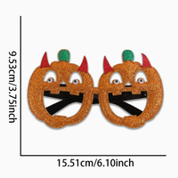 Gafas de Disfraz de Halloween con Diseño de Cuerno de Diablo y Calabaza, Elemento de Terror Novedoso, Múltiples Patrones, Accesorios para Fiestas