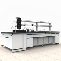 Banc de travail de laboratoire avec armoires, table de travail, mobilier de laboratoire, bancs de travail de laboratoire