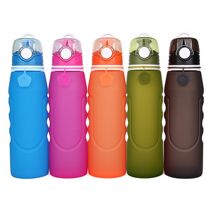 Bouteille d'eau pliable 1000 ml, portable, anti-fuite, en silicone, pour le sport et les activités de plein air - Product Image 3
