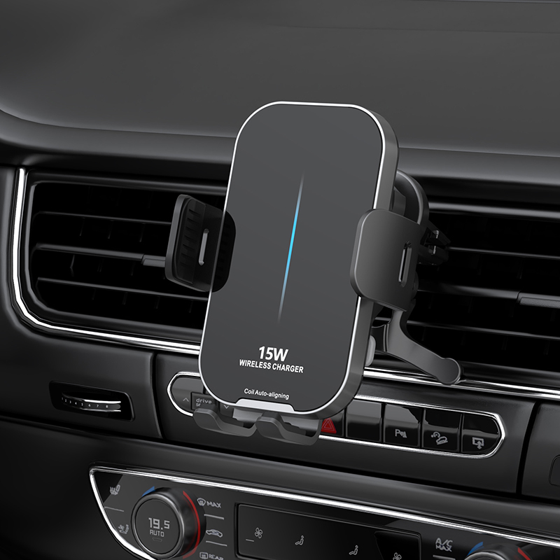 Smart Electronics Gadgets 15w Wireless Charging Phone Holder for Car With Wireless Charger