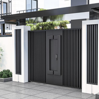 Portail de cour pliant automatique de luxe, décoratif, ornemental, à haute visibilité, pour entrée paysagère chic