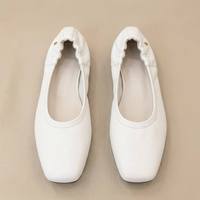 Yichang Commute – Ballerines plates à bout pointu en cuir véritable, à enfiler