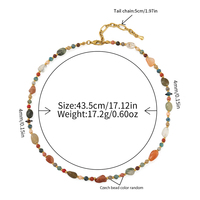 Bijoux fantaisie plaqué or véritable perles tchèques apatite agate filles faites à la main collier de perles tour de cou chandail chaîne