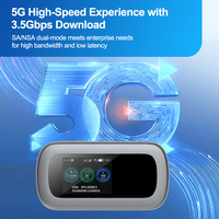 Router Móvil de Bolsillo 5G con Batería de Uso Global Openwrt, Router Inalámbrico de Doble Banda 5G LTE con Tarjeta SIM, Router de Viaje 5G