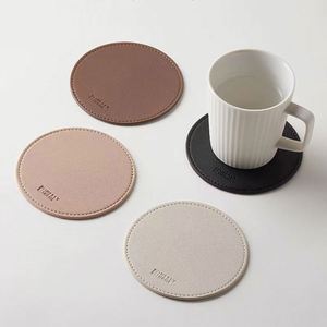 Hot Selling Luxury Design Europe Style Leather <b>Coasters</b> Hotel and Restaurant Decorative Pads - Product Image 6