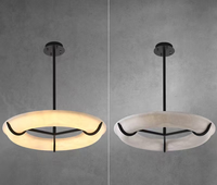 Luminaire de salon en marbre espagnol, style nordique, post-moderne, minimaliste, salle à manger, chambre à coucher, luminaires minimalistes et atmosphériques