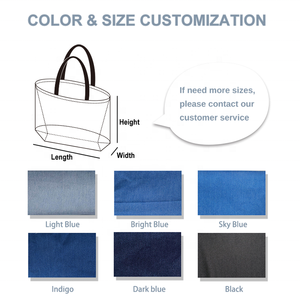 Huahao diseñador Jackie <span class=keywords><strong>Blue</strong></span> mini parche calidad moda <span class=keywords><strong>mujer</strong></span> Jean Tote bolsas de mezclilla para niñas <span class=keywords><strong>perfume</strong></span> damas - Product Image 4