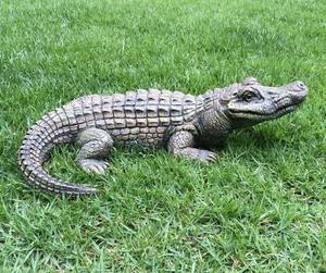 Escultura de cocodrilo de imitación antigua personalizada de alta calidad, decoración de jardín de bronce de aluminio hecha a mano, impresión troquelada - Product Image 6