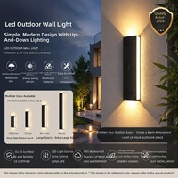 Applique murale LED extérieure moderne et minimaliste, blanc chaud, à économie d'énergie, étanche, installation facile, 85-265V, pour couloirs et entrées