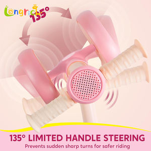 Vélo d'équilibre pour tout-petits avec musique et lumières | Premier jouet d'équitation pour les enfants de 1 à 2 ans | Jouet bébé extérieur pour garçons et filles (rose) - Product Image 4