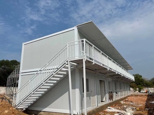 Casas Prefabricadas de <span class=keywords><strong>1</strong></span>, 2 y 3 Pisos, Casa Contenedor de 20 pies, Paneles Sándwich, Oficina en Casa, Casa Modular, Edificio de Acero, Dormitorio - Product Image 2
