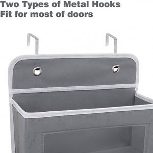 Over the <b>Door</b> Organizer Wall Closet Hanging Organizer Storage Bag With 5 Clear Window Pockets Metal Hooks - Product Image 3