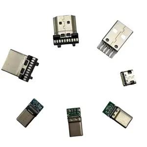 Custom TYPE-C USB Jack female Connector AC200V 0.5mA LCP PCB 24 pin Male Moulding USB-C Type C Connector