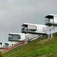 Maisons conteneurs modulaires portables pour hôtels commerciaux, capsules préfabriquées, petits appartements/villas en acier écologiques