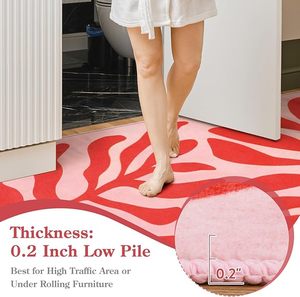 Area <strong>Rug</strong> Machine Washable <strong>Blue</strong> Small Bedroom <strong>Throw</strong> <strong>Rug</strong>, Non Slip Soft Entryway <strong>Rug</strong>, Abstract Ultra Thin Floor Carpet - Product Image 4