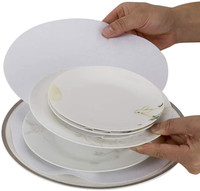 Séparation d'assiettes de dîner en feutre, pièces, accessoires de protection de vaisselle en porcelaine