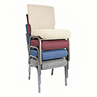 Silla cómoda y apilable multicolor con almohadilla trasera, para iglesia, púlpit
