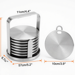 OEM de fábrica de encargo lote a granel al por mayor de metal de acero inoxidable bebida taza de té posavasos logotipo personalizado - Product Image 5