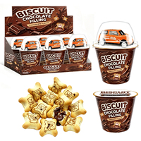 BESTAR Jouet Voiture à Snacks pour Enfants, Pack Cadeau, Motif Dessin Animé Mignon, Biscuit Croustillant en Forme d'Ours Fourré au Chocolat, Snack Solide Noir