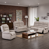 Ensemble de canapés inclinables manuels modernes en tissu chenille, 1, 2 ou 3 places, avec dossier haut et accoudoirs rembourrés, structure en bois, pour salon