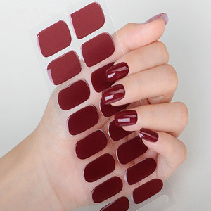 Semi-Cured Gel <b>Nail</b> Wraps Waterproof Full <b>Nail</b> Strips French Manicure Clear Base Self-Adhesive <b>Nail</b> Art Stickers for Salon - Product Image 1