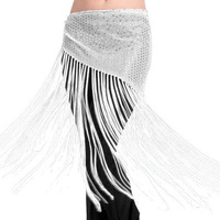 Écharpe de hanche longue à franges de style triangulaire classique, idéale pour le flamenco et la danse orientale, accessoire de costume de danse, ceinture de taille – Grande Vente