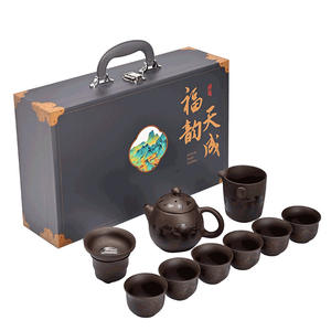 Purple Clay Kung Fu Tea Set With Dragon Design Complete Gift <b>Box</b> <b>For</b> Festival <b>Presents</b> - Product Image 5