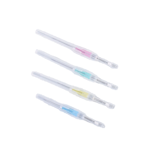 Sekali pakai steril 24G IV <span class=keywords><strong>Cannula</strong></span> kuning Cap intravena kateter dokter hewan instrumen bedah untuk kucing anjing arteri - Product Image 2