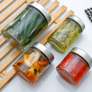 Pots de miel en verre transparent pour épices alimentaires de cuisine de style campagnard personnalisé avec couvercle en métal bocaux en verre de qualité alimentaire - Product Image 6