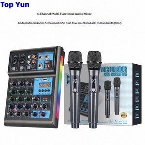 Console de mixage TopYun, carte son d'enregistrement informatique, mixeur pour diffusion en direct, utilisation domestique, type-<span class=keywords><strong>C</strong></span>, DJ professionnel pour RGB - Product Image 1