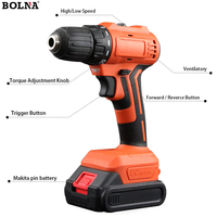 Perceuse à percussion sans fil portable 21V sans balais, mini-outil électrique à impact magnétique, visseuse sans fil