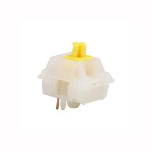 Interrupteur <span class=keywords><strong>Gateron</strong></span> jaune laiteux, pré-lubrifié, 5 broches, interrupteur linéaire silencieux pour tous les claviers de jeu mécaniques de type MX. - Product Image 5