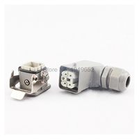 Connecteur Rectangulaire Mâle BAIRUI Haute Performance 10A IP67 Étanche 220V 4+1 Broches Prise Industrielle Aviation en Aluminium