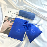 Sac à poussière en satin de soie de luxe personnalisé, sac à main, chaussures, chapeaux, emballage, sacs de rangement pour cadeaux, pochette à cordon pour bijoux
